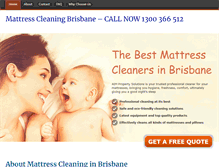 Tablet Screenshot of mattresscleaningbrisbane.com.au